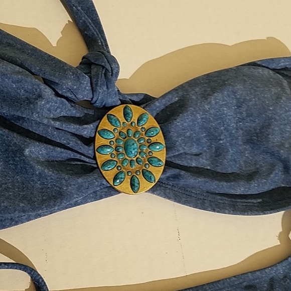 Blue jean color bikini swin suit (L) A62 - Picture 2 of 6